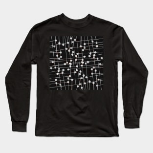 Symphony Sprouts | Black n’ White Abstract Pattern Long Sleeve T-Shirt